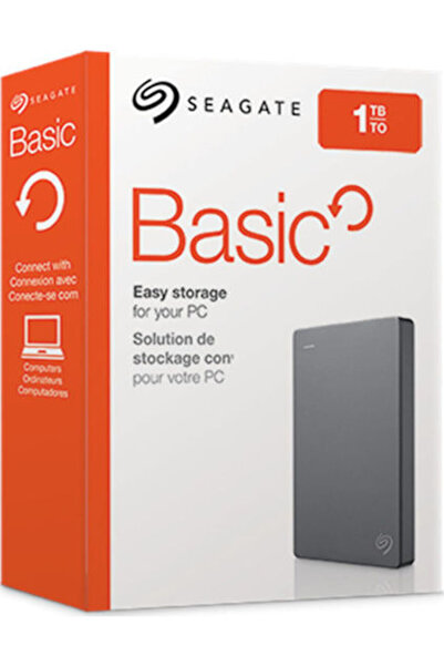 Seagate Βασικός Εξωτερικός Σκληρός Δίσκος 2.5 " USB 3.0 / USB 2.0, 1.0TB, Μαύρος