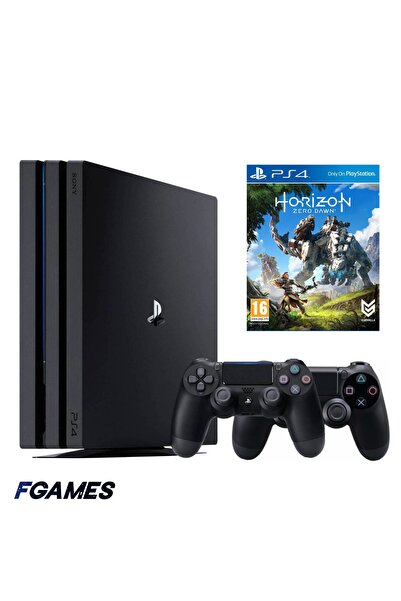 Sony Consola Playstation 4 Pro Ps4 1TB + Două controlere + Horizon Zero Dawn ...