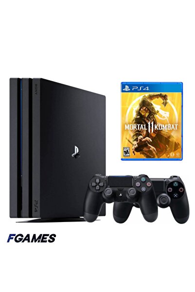 Sony Consola Playstation 4 Pro Ps4 1TB + Două controlere + Mortal Kombat 11 P...