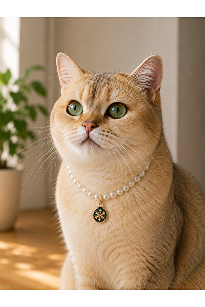 HALHALMILL Christmas Themed Pearl Cat Necklace
