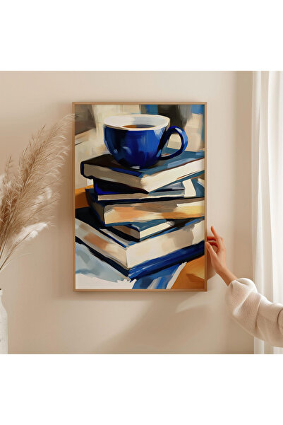 Tuba Decor Βιβλίο καφέ με ξύλινο πλαίσιο ενός τεμαχίου