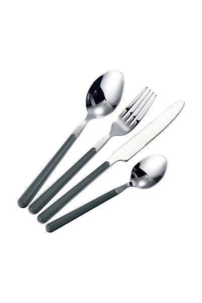 SWISSHOME Cutlery set 24 pieces Swiss Haus-Geneva, stainless steel, grey
