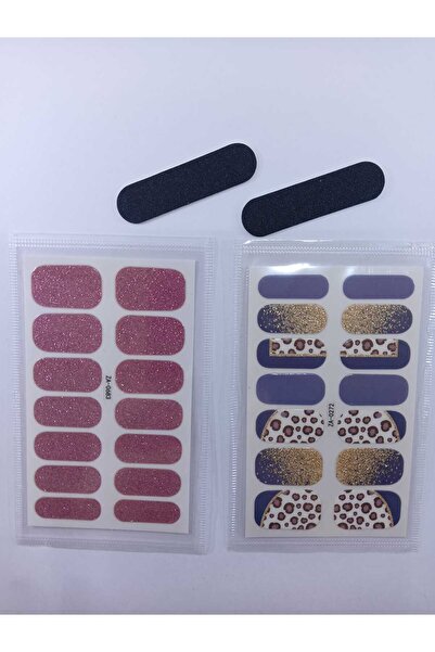 btm home Kendinden Yapışkanlı Nail Sticker 2 Paket Tırnak Süsü Kuru Oje