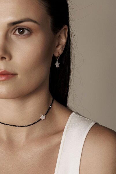 Lisa&Co. Colier Argint Spinel&Star Pearl Argint placat cu aur galben / Spinel...