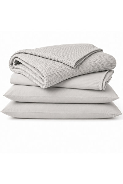 Meltem Bed linen Top Bottom Set with pike duvet, 100% Cotton, Stretchy sheet ...