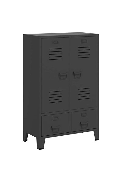 vidaxl Industrial wardrobe, anthracite, 67x35x107 cm, steel