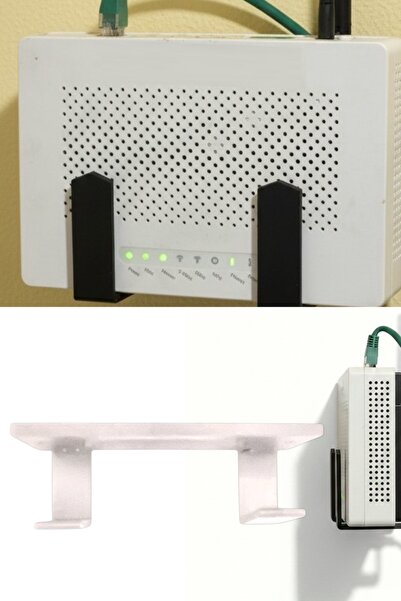 usin Self-Adhesive White Wall Hangable Modem Adsl Wifi Router Storage Wall Mo...