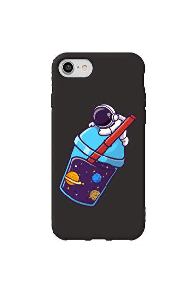 Other Apple iPhone SE 2020 Longing in space Black Colored Silicone TPU Θήκη