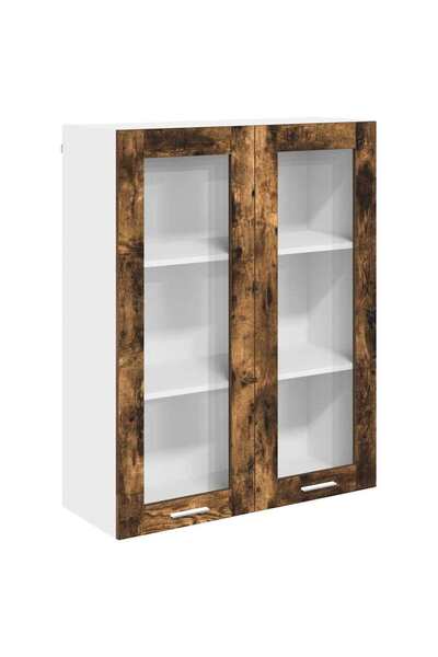 vidaxl Wall cabinet Smoked oak 80 x 31 x 100 cm Composite wood
