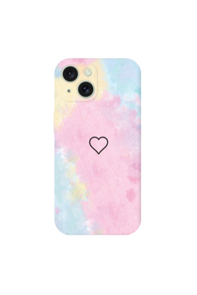 Other Apple iPhone 15 Plus Heart in clouds Transparent Silicone TPU Θήκη
