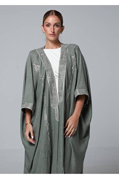 Assalasa Abaya bashat linda | multicolored - free size - green