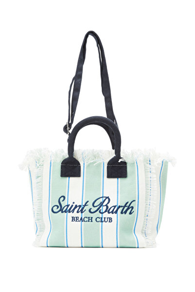 MC2 Saint Barth Colette Mavi Beyaz Kadın Plaj Çantası