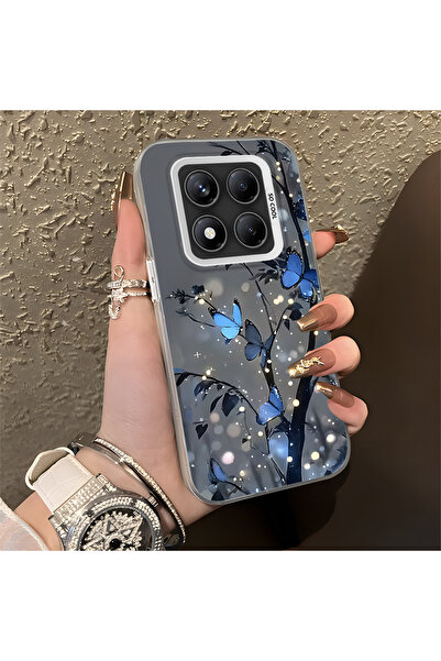 PATTERNOVA Redmi Note 14 Pro 4G/5G Uyumlu Nazarik Kelebek Desenli, Tam Kaplam...