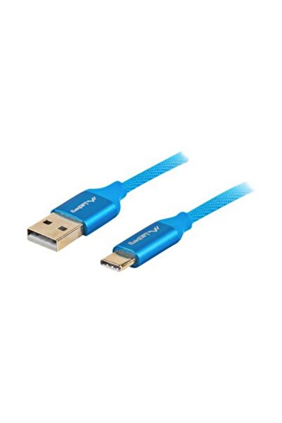 Lanberg Data Cable, USB-A/USB-C, 1 m, Blue