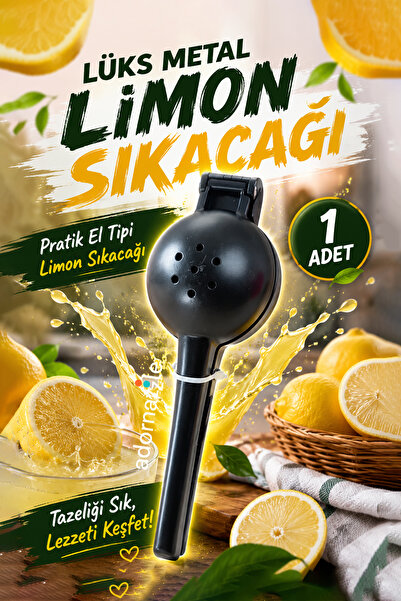 adornazzle Lüks Metal Limon Sıkacağı, Pratik El Tipi Limon Sıkacağı, Paslanma...