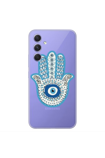 Other Samsung A35 Evil eye bead in hand Transparent Silicone TPU Θήκη