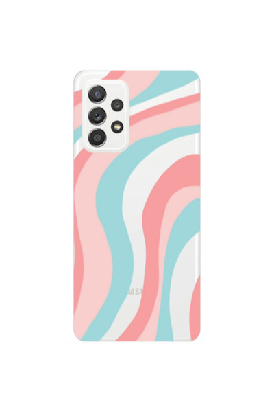 Other Samsung A52 Colored lines Transparent Silicone TPU Θήκη