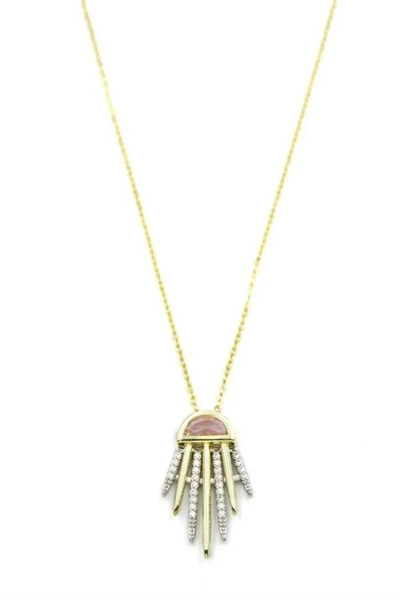 Marsilyan Nvdn- Ieg - Stone Necklace - Gold Iegrs-Nvdn1