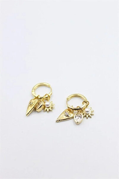 Marsilyan Nvdn- Ieg - Stone Charm Earrings - Gold Iegrs-Nvdn1