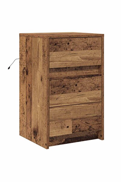vidaxl Dulap de noapte Lemn vechi 38 x 34 x 61 cm Lemn compozit