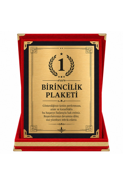HiperAD Reklam Kadife KutuluBİRİNCİLİK PLAKETİ MEZUN – MEZUNİYET PLAKETİ KADİ...