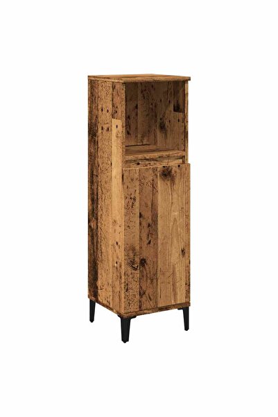 vidaxl Dulap de baie, lemn vechi, 30x30x100 cm, lemn prelucrat