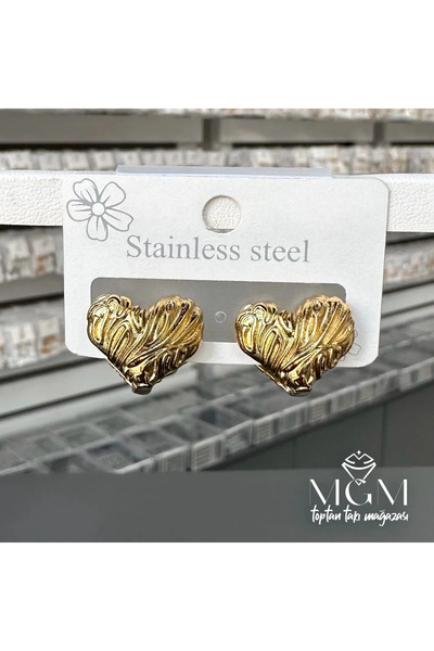 Marsilyan Nvdn- Ieg - Stoneless Gold Plated Earrings Iegrs-Nvdn1