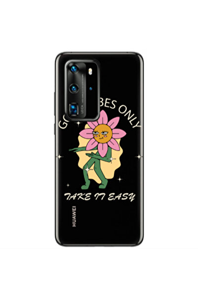 Other Huawei P40 Pro Good Vibes Only Transparent Silicone TPU Θήκη
