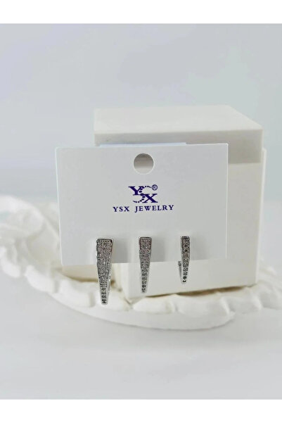 Marsilyan Nvdn- Ieg - Zircon Stone Triple Combination Earrings Iegrs-Nvdn1