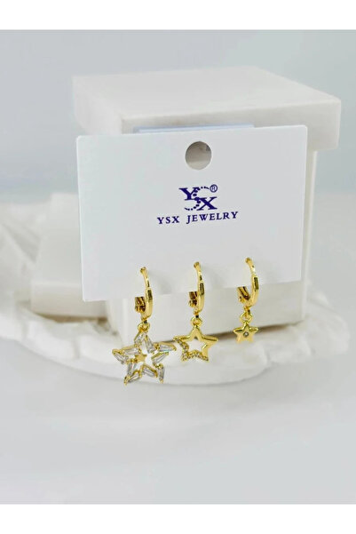 Marsilyan Nvdn- Ieg - Zircon Stone Triple Combination Earrings Iegrs-Nvdn1