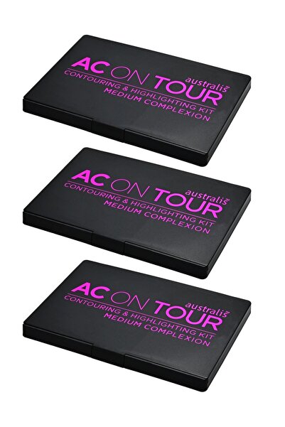 Australis مجموعة من 3 قطع من AC On Tour Contour Highlight Palette ذات البشرة ...