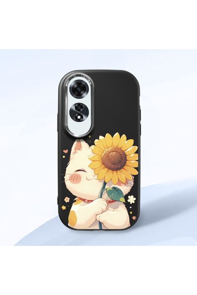 Hontinga Oppo A60 Compatible Case Camera Protector Black Silicone Couple Phon...