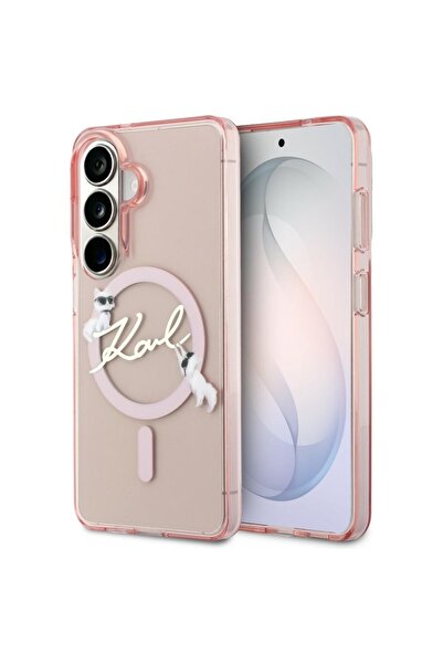 OEM Калъф за Samsung Galaxy S26, Карл Лагерфелд, Защита, розов