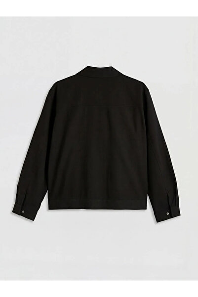 LC Waikiki Black Shirt Collar Men's Jacket