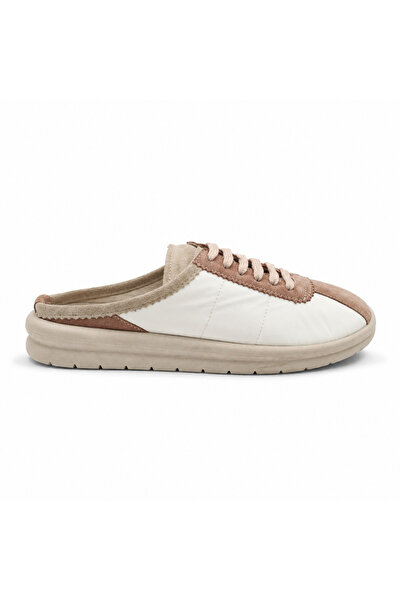a ayak&kabım official Kadın Sneaker Terlik Hakiki Deri Kalın Taban Rahat Günl...