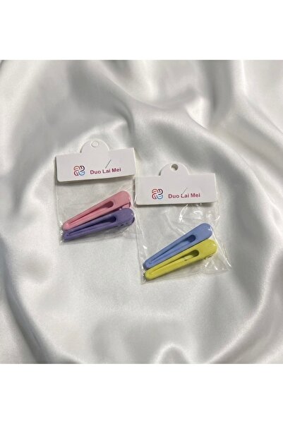Mila TakMila Pastel Renkli Metal Saç Tokası Seti - 2'li Paket (Mat Renkler) -...