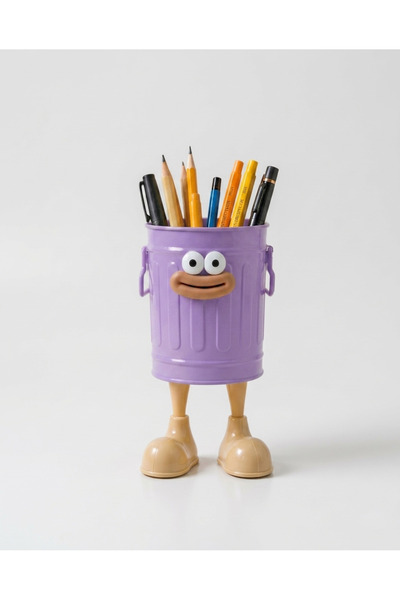 Limmy Cute and Funny Desktop Pen Holder with Metal Body - Purple