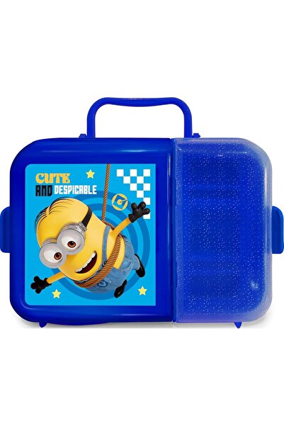 Generic 2 Compartment Lunch Box with Side Lock and Top Handle