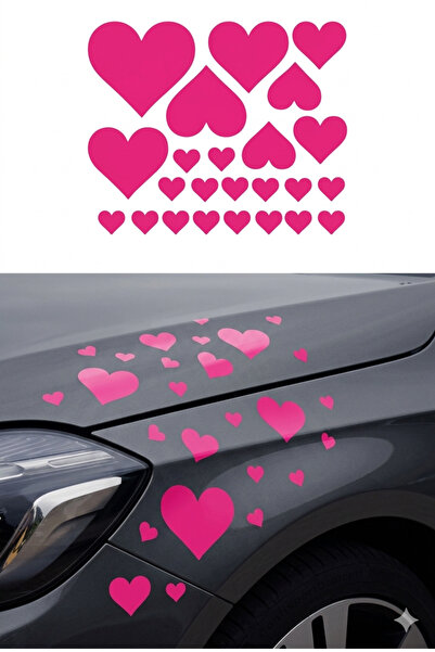 UAStudio Kalp sticker araç oto motorsiklet ayna uyumlu