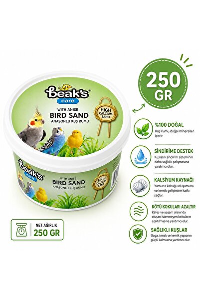 Beaks Beak’s Care Anasonlu Kuş Kumu 250 Gr Doğal Mineral ve Kalsiyum Destekli
