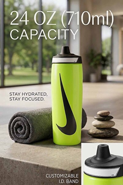 Nike Refuel 24 oz (710 ml) Volt Sporcu Suluk Matara - Sızdırmaz Elit Suluk