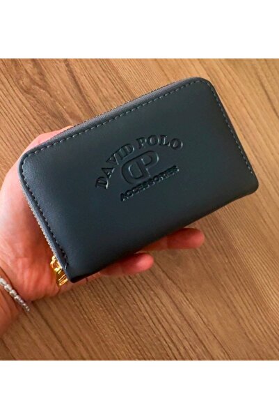 KIRASE Women's Davıdpolo Printed Double Zipper Sports Medium Size Women's Wallet