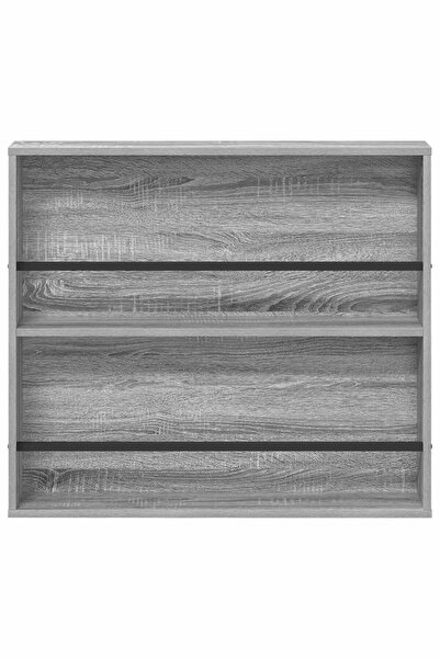 vidaxl Raft pentru reviste Gri Sonoma 80 x 12 x 70 cm Lemn compozit