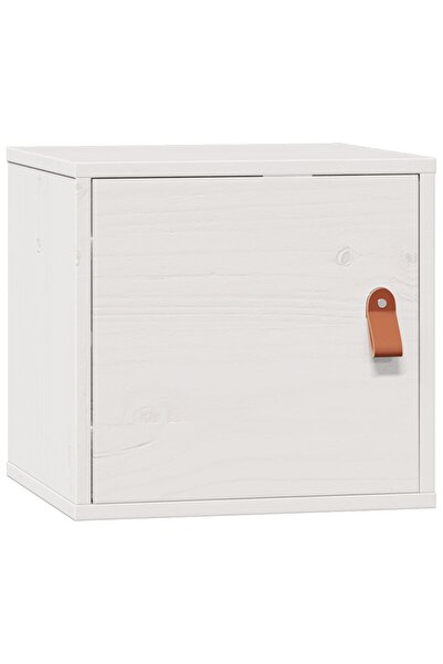 vidaxl Wall cabinet, white, 31.5x30x30 cm, solid pine wood