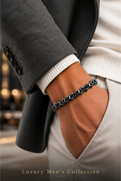 Jack Ferrero Luxury men's collection macrame knit bracelet