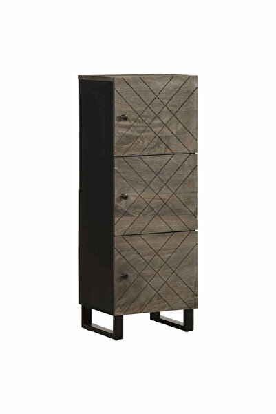 vidaxl Dulap înalt, negru, 40x33x110 cm, lemn masiv de mango