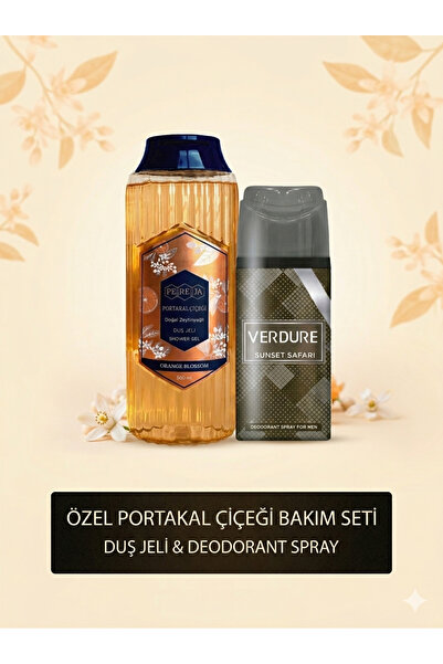 Pereja Portakal Çiçeği Doğal Zeytinyağlı Duş Jeli 500 ML + 150 ML Deodorant H...