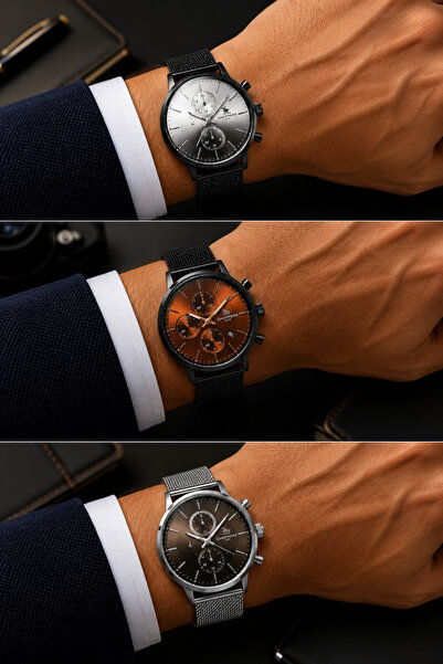 Twelve Opportunity Product 3-Piece Men's Wristwatch Set