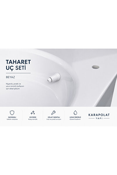 KarapolatYapı Klozet Taharet Çubuğu Ucu Beyaz Perlatör Klozet Taharer Çubuk Ucu