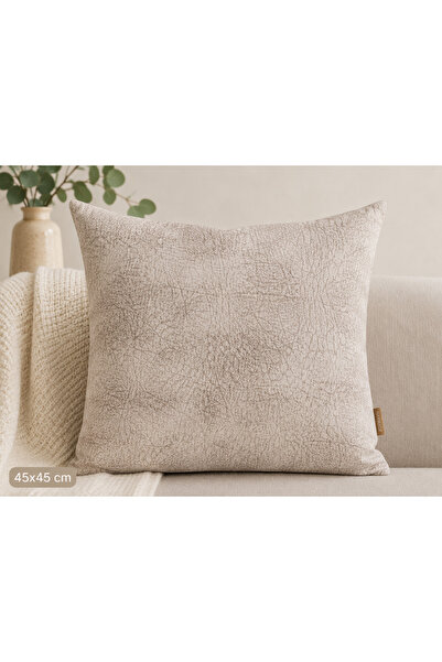 Şanlıavm 45X45 Beige Patterned Decorative Pillowcase